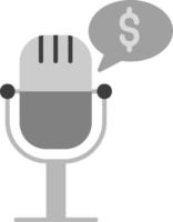 dinero podcast vector icono