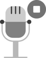 Stop Podcast Vector Icon