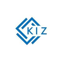 KIZ letter logo design on white background. KIZ creative circle letter logo concept. KIZ letter design. vector