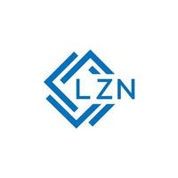 LZN letter logo design on white background. LZN creative circle letter logo concept. LZN letter design. vector