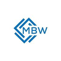 mbw letra logo diseño en blanco antecedentes. mbw creativo circulo letra logo concepto. mbw letra diseño. vector