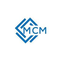 mcm letra logo diseño en blanco antecedentes. mcm creativo circulo letra logo concepto. mcm letra diseño. vector
