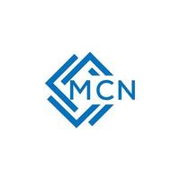 mcn letra logo diseño en blanco antecedentes. mcn creativo circulo letra logo concepto. mcn letra diseño. vector