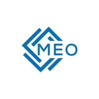 meo letra logo diseño en blanco antecedentes. meo creativo circulo letra logo concepto. meo letra diseño. vector