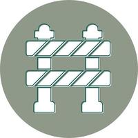 Traffic Barrier Vector Icon