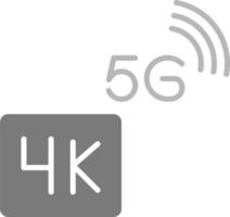 4K Vedio Straming Vector Icon