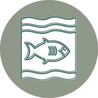 icono de vector de pescado