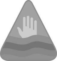 Deep Water Warning Sign Vector Icon