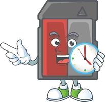 Memory card mascot icon design vector
