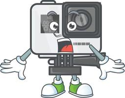 Action camera mascot icon design vector