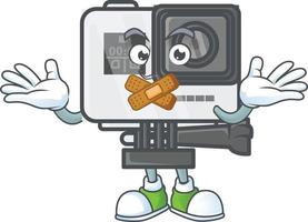 Action camera mascot icon design vector