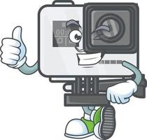 Action camera mascot icon design vector