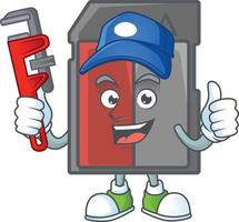 Memory card mascot icon design vector
