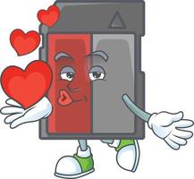 Memory card mascot icon design vector