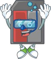 Memory card mascot icon design vector