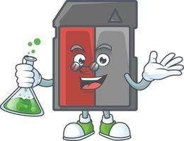 Memory card mascot icon design vector