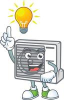 Split air conditioner mascot icon design vector