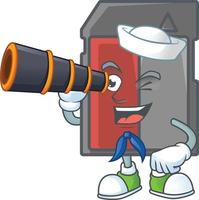 Memory card mascot icon design vector