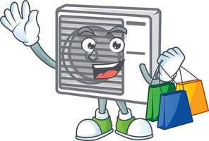 Split air conditioner mascot icon design vector