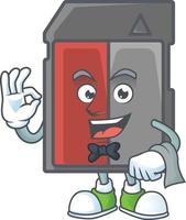 Memory card mascot icon design vector