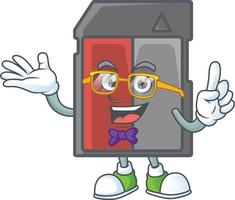 Memory card mascot icon design vector