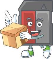Memory card mascot icon design vector