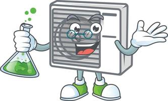 Split air conditioner mascot icon design vector