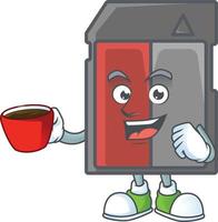 Memory card mascot icon design vector
