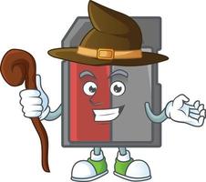 Memory card mascot icon design vector