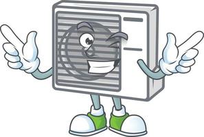 Split air conditioner mascot icon design vector