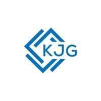 KJG letter logo design on white background. KJG creative circle letter logo concept. KJG letter design. vector