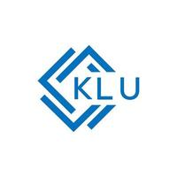 KLU letter logo design on white background. KLU creative circle letter logo concept. KLU letter design. vector