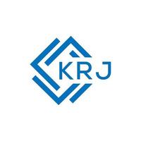 krj letra logo diseño en blanco antecedentes. krj creativo circulo letra logo concepto. krj letra diseño. vector