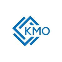 kmo letra logo diseño en blanco antecedentes. kmo creativo circulo letra logo concepto. kmo letra diseño. vector