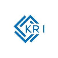 KRI letter logo design on white background. KRI creative circle letter logo concept. KRI letter design. vector