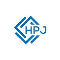 HPJ letter logo design on white background. HPJ creative  circle letter logo concept. HPJ letter design. vector