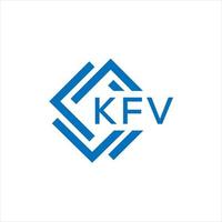 KFV letter logo design on white background. KFV creative circle letter logo concept. KFV letter design. vector