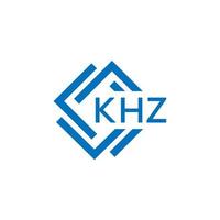 KHZ letter logo design on white background. KHZ creative circle letter logo concept. KHZ letter design. vector