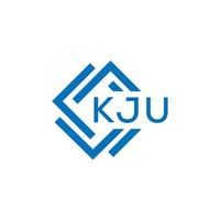KJU letter logo design on white background. KJU creative circle letter logo concept. KJU letter design. vector