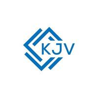 KJV letter logo design on white background. KJV creative circle letter logo concept. KJV letter design. vector