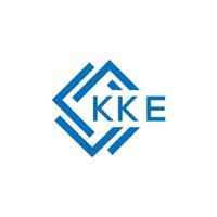 KKE letter logo design on white background. KKE creative circle letter logo concept. KKE letter design. vector
