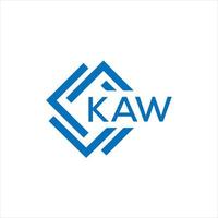 KAW letter logo design on white background. KAW creative circle letter logo concept. KAW letter design. vector