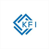 KFI letter logo design on white background. KFI creative circle letter logo concept. KFI letter design. vector
