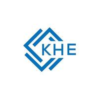KHE letter logo design on white background. KHE creative circle letter logo concept. KHE letter design. vector