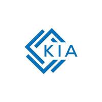 KIA letter logo design on white background. KIA creative circle letter logo concept. KIA letter design. vector