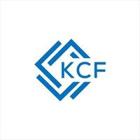 KCF letter logo design on white background. KCF creative circle letter logo concept. KCF letter design. vector