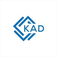 KAD letter logo design on white background. KAD creative circle letter logo concept. KAD letter design. vector