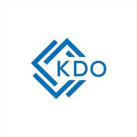 KDO letter logo design on white background. KDO creative circle letter logo concept. KDO letter design. vector