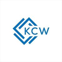 KCW letter logo design on white background. KCW creative circle letter logo concept. KCW letter design. vector