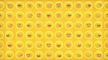 geanimeerd 3d emoji ballen achtergrond video